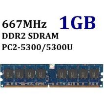 Generic 1GB DDR2-667 667Mhz PC2-5300 5300U 240-Pin Non-ECC Desktop PC DIMM Memory RAM